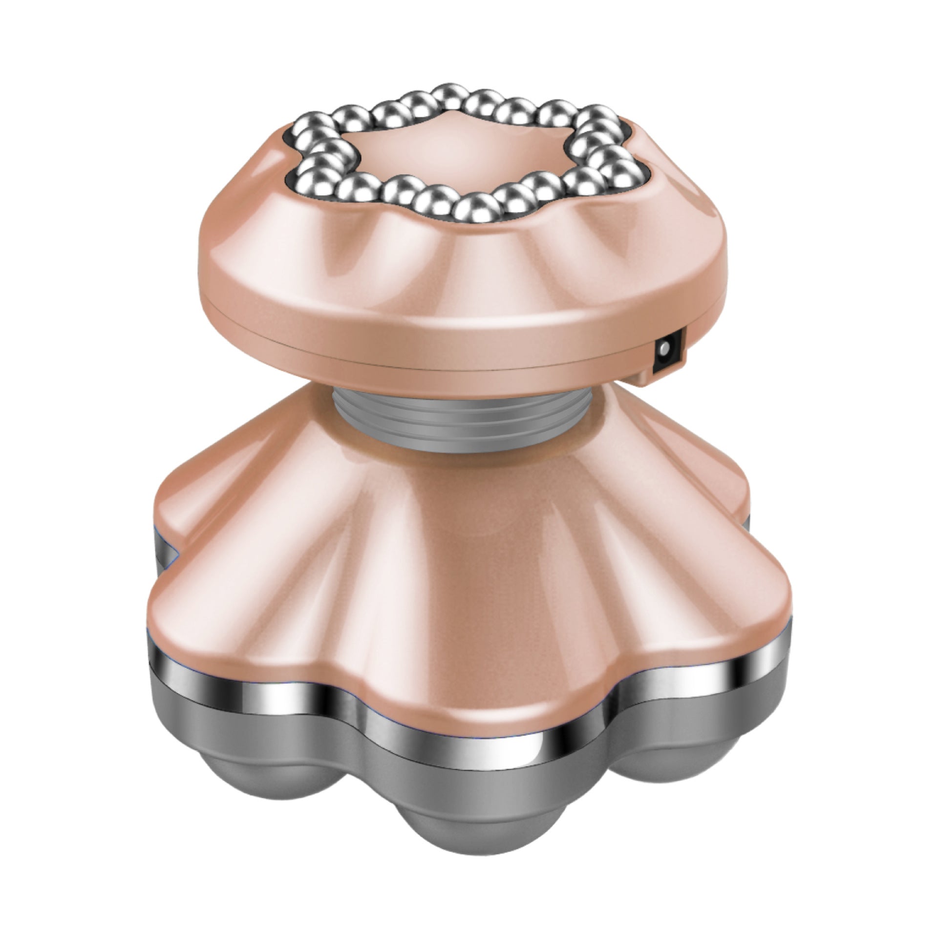 A compact USB Dual-use Six-foot Vibration Electric Massager with six massage heads, designed for portable relaxation and muscle relief.